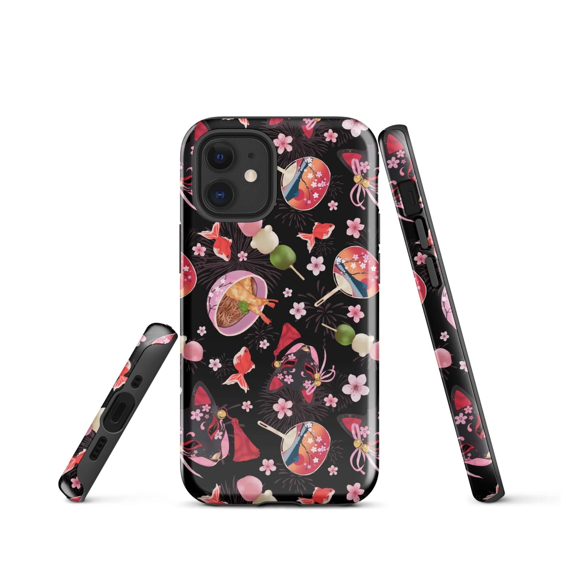 Stylish Matsuri iPhone® Tough Case features a vibrant design and dual-layer protection for ultimate safety.