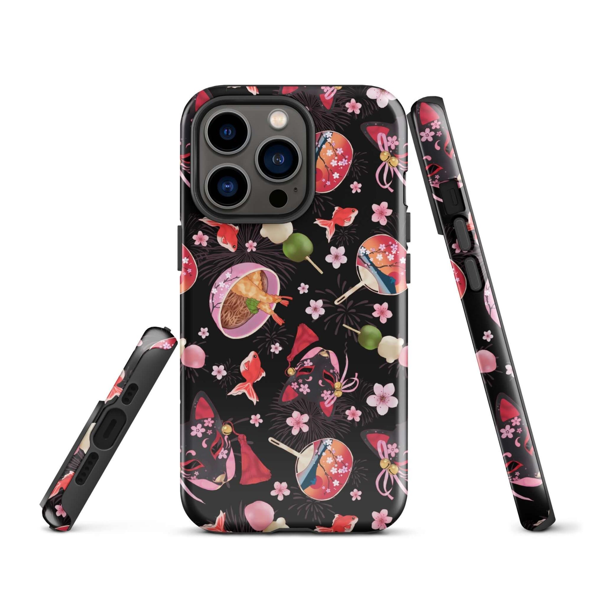 Matsuri iPhone® Tough Case features a vibrant design, offering style and protection with dual-layer durability.