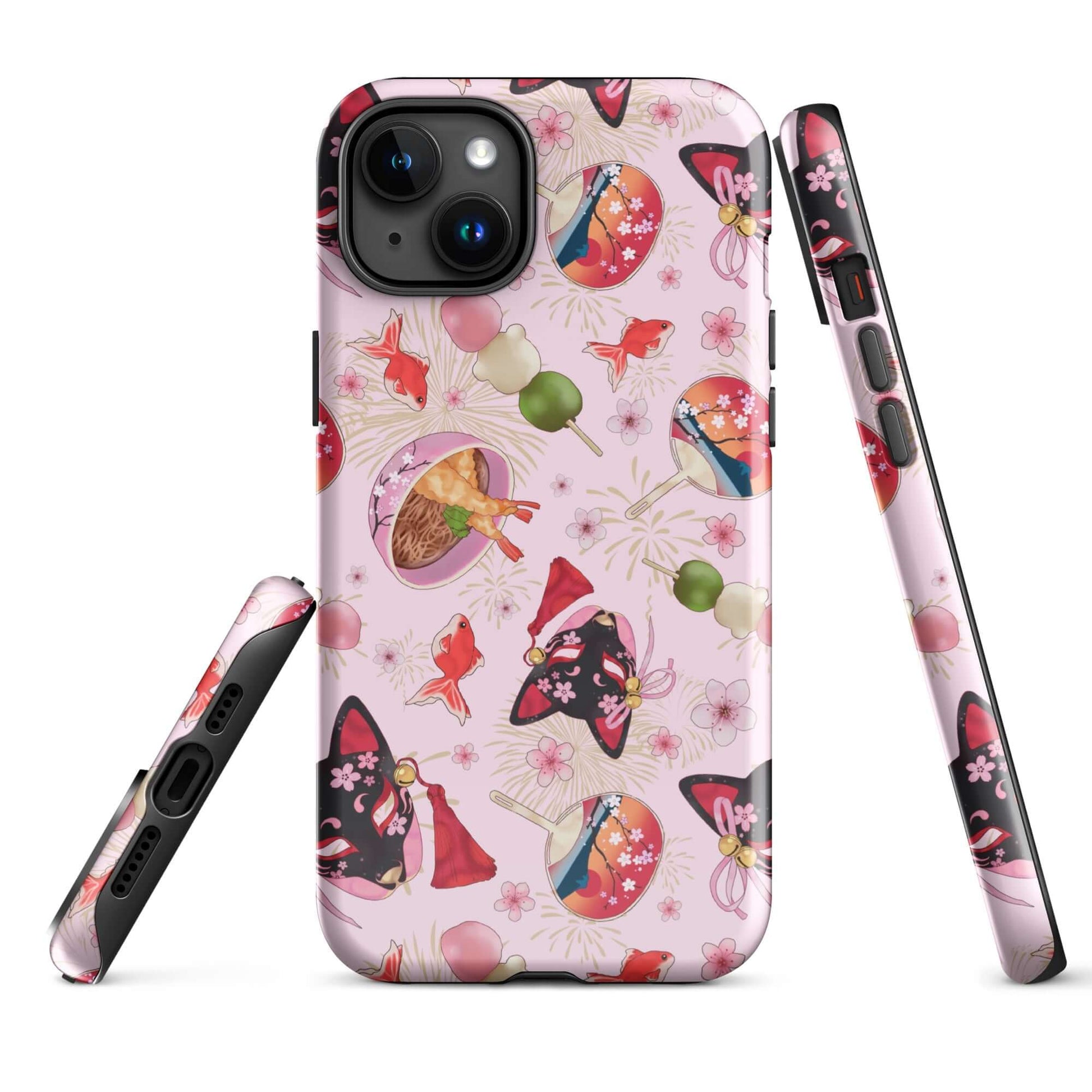 Matsuri iPhone® Tough Case features a vibrant design, offering stylish protection with durable dual-layer construction.
