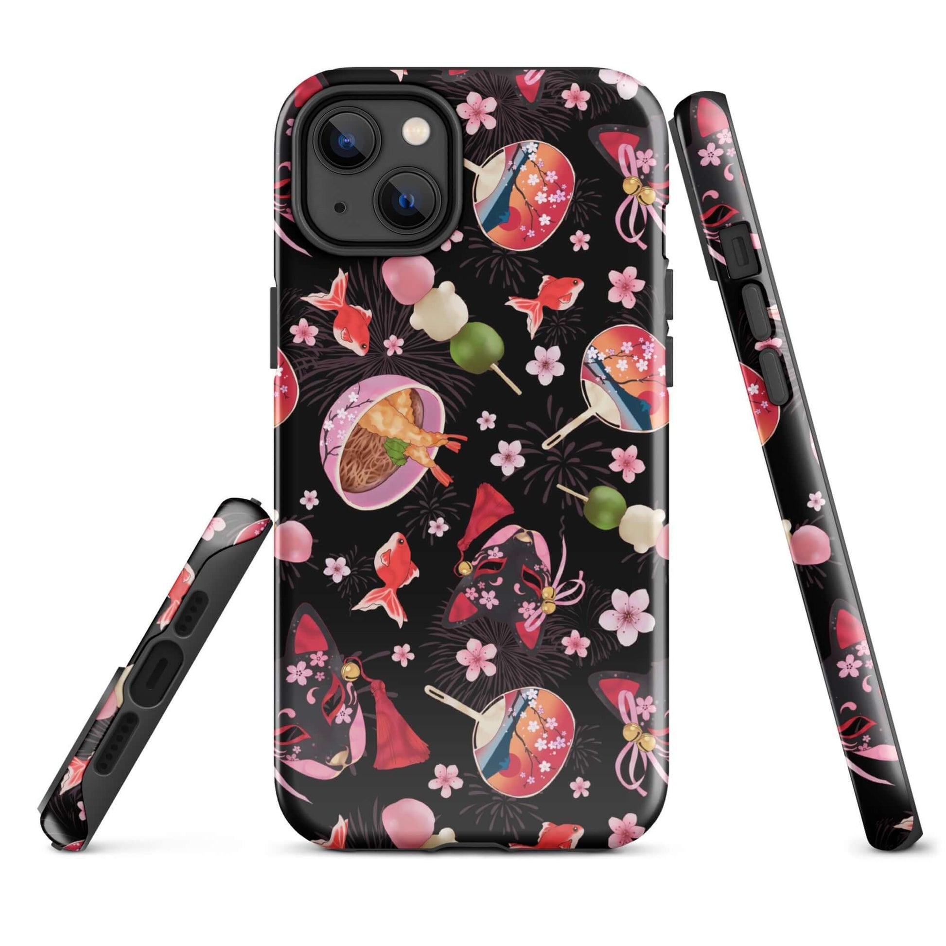 Stylish Matsuri iPhone® Tough Case featuring a vibrant design, ideal for protection and fashion all year round.