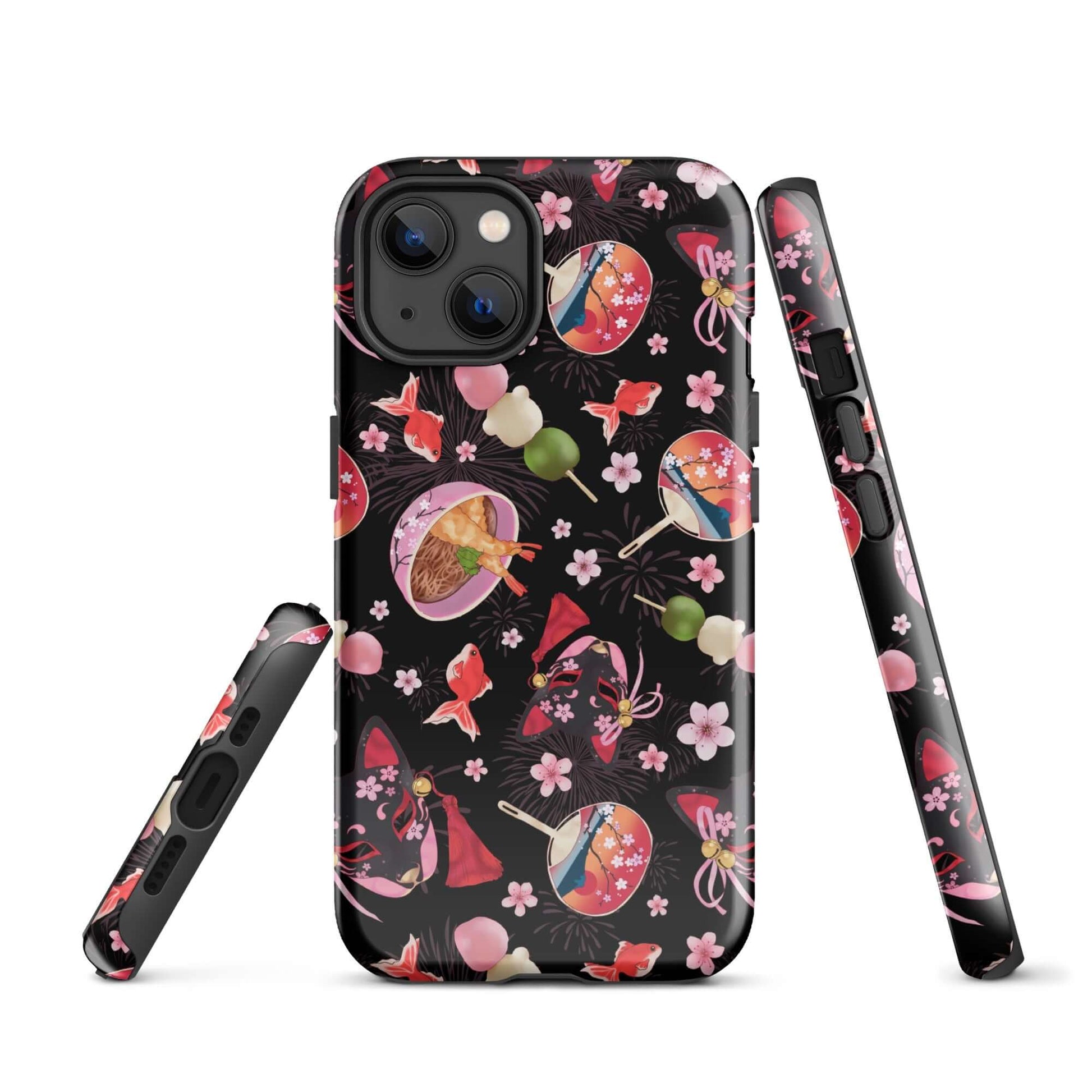 Stylish Matsuri iPhone® Tough Case featuring a vibrant design, offering durable protection for your phone.