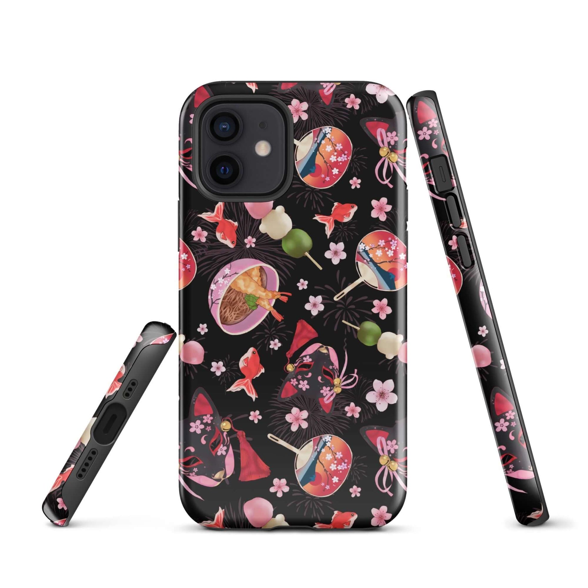 Matsuri iPhone® Tough Case features vibrant designs, offering stylish protection with a durable, dual-layered shell.