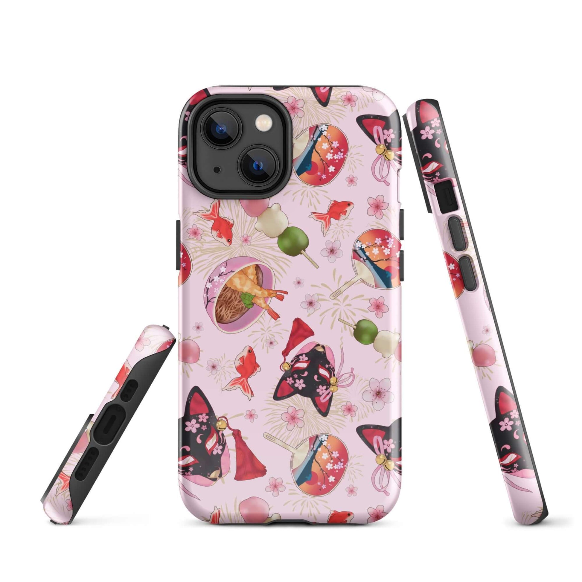 Matsuri iPhone® Tough Case features a vibrant design, offering stylish protection for your phone all year round.