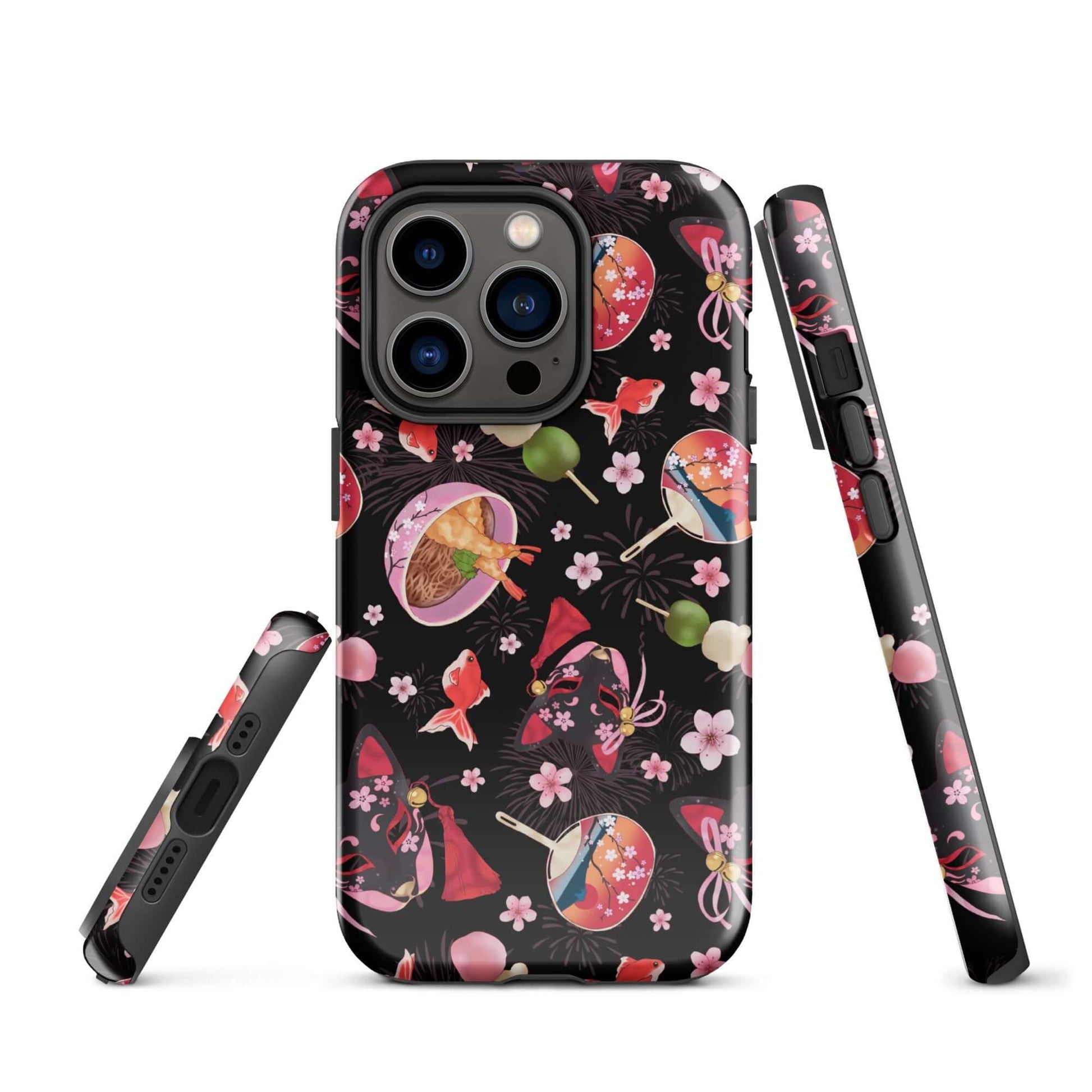 Matsuri iPhone® Tough Case features a vibrant design, offering stylish protection for your phone all year round.