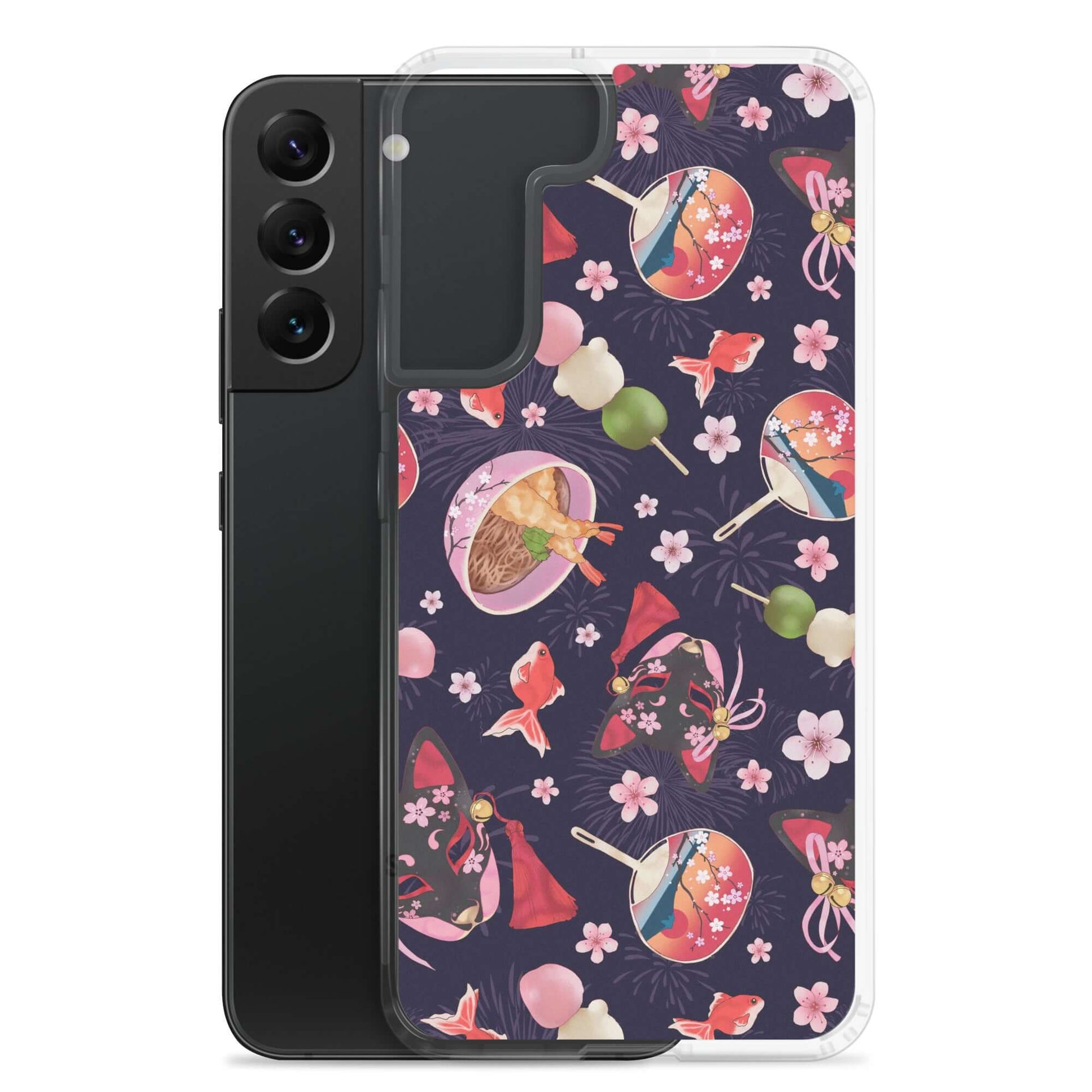 Matsuri Samsung® Clear Case showcases vibrant festival designs while offering premium protection for your phone.