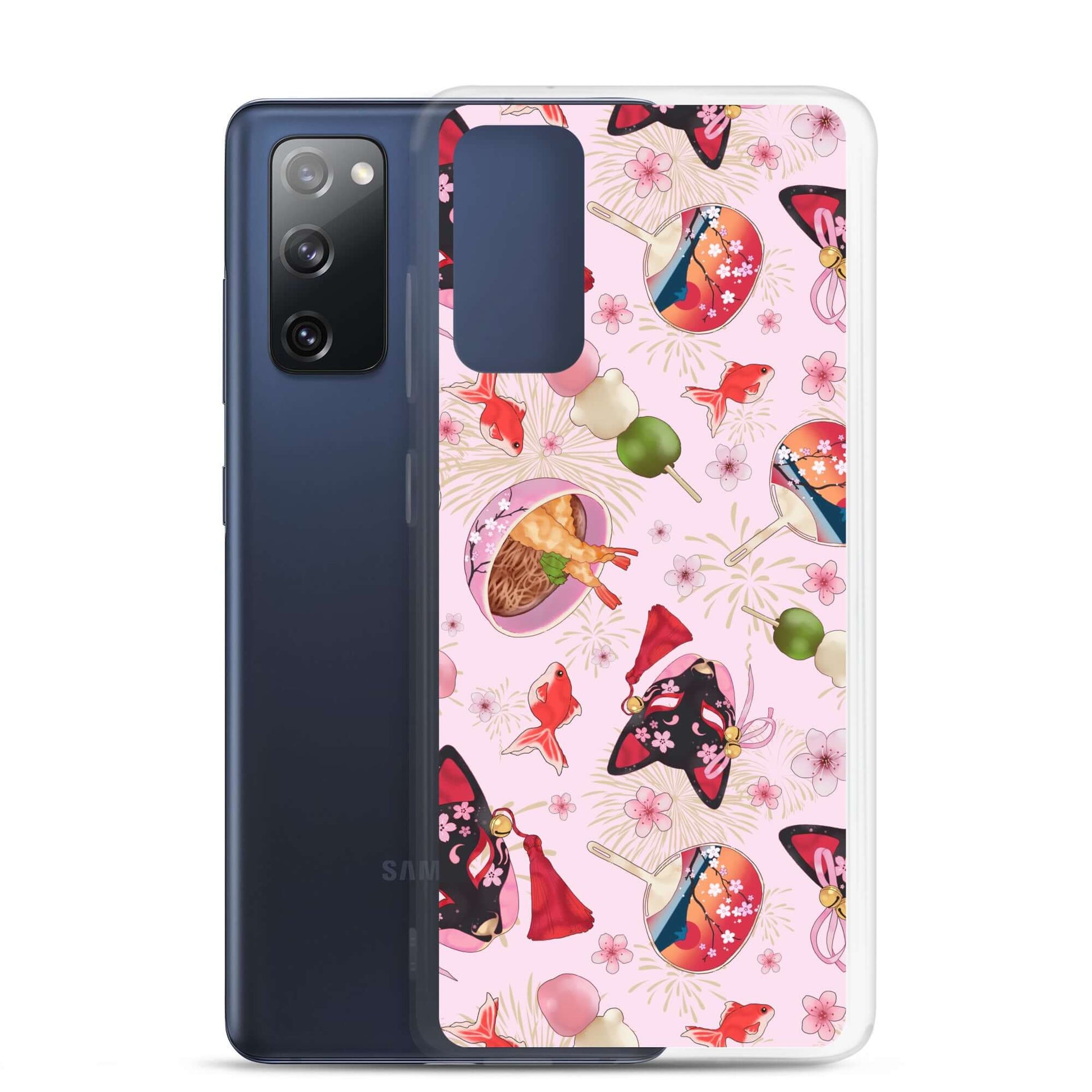Protect your phone in style with the Matsuri Samsung® Clear Case, featuring vibrant festival-themed designs.