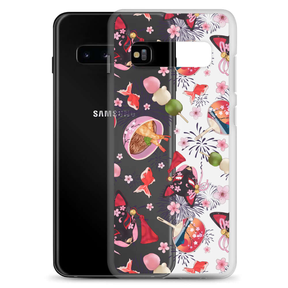Matsuri Samsung® Clear Case showcases vibrant festival designs, offering stylish protection for your Samsung phone.