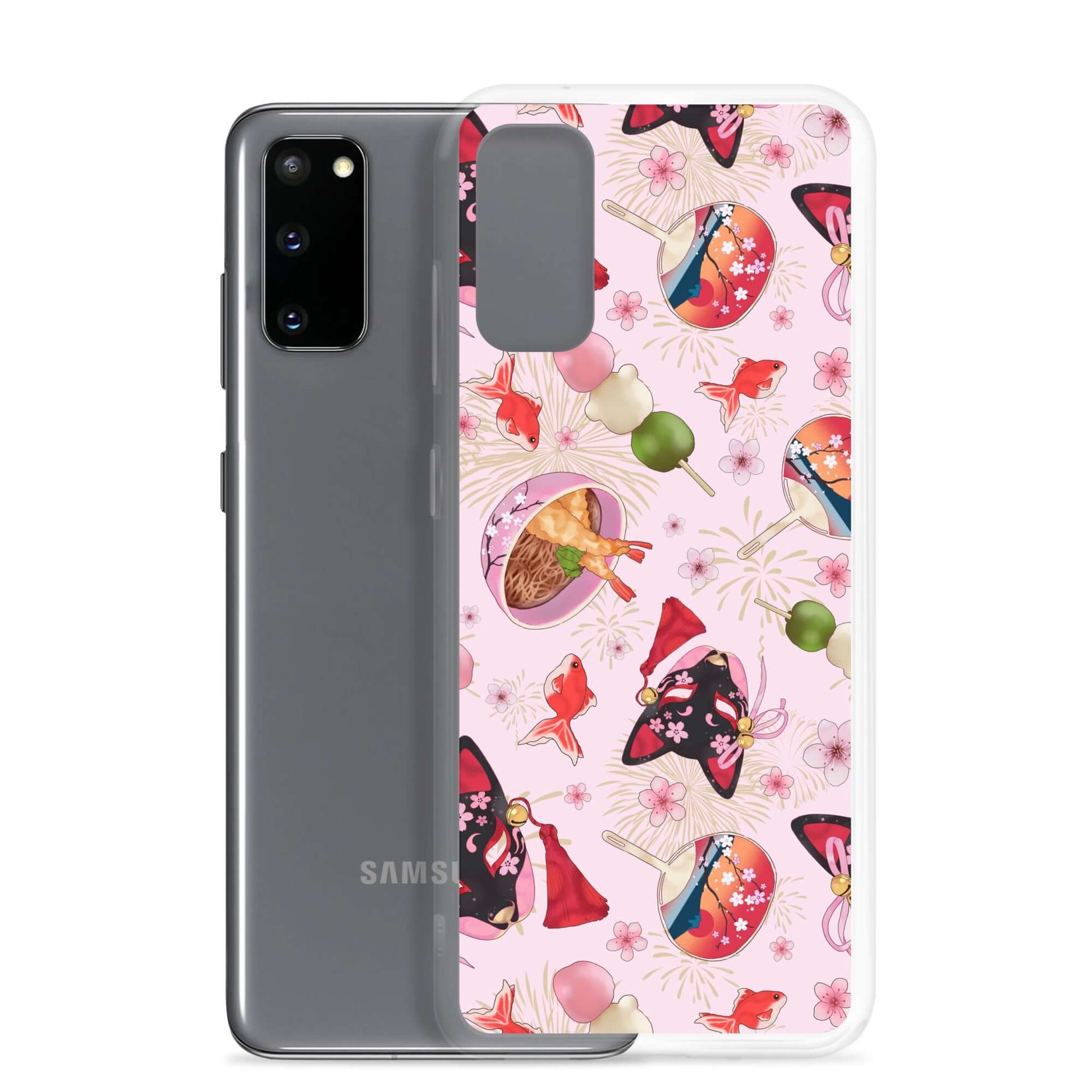 Matsuri Samsung® Clear Case showcases vibrant festival designs, protecting your phone with style and durability.