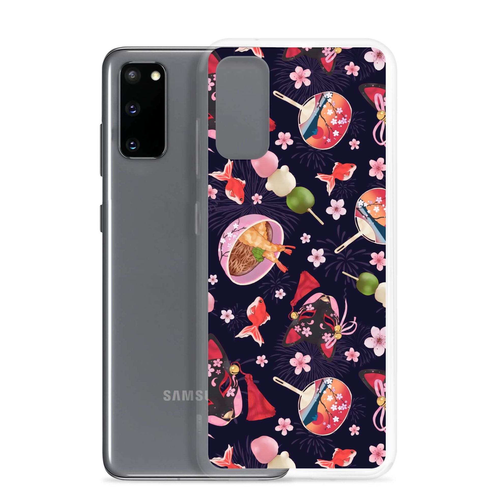 Matsuri Samsung® Clear Case showcases vibrant festival designs while protecting your phone from scratches and dust.