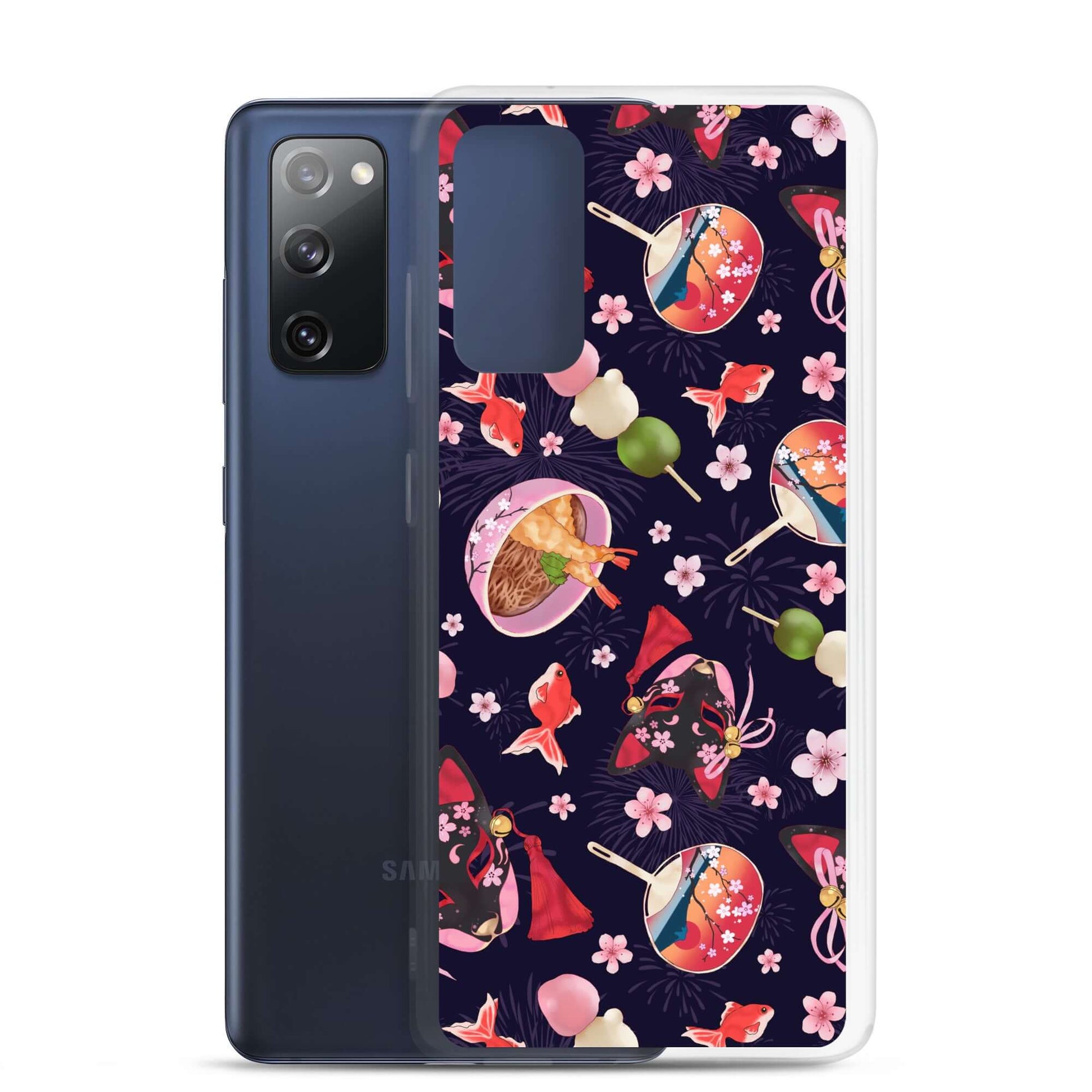 Matsuri Samsung® Clear Case showcases vibrant festival designs, perfect for summer celebrations and phone protection.
