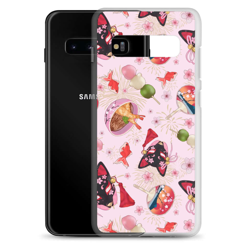 Stylish Matsuri Samsung® Clear Case featuring festival-themed design, perfect for summer celebrations and protection.