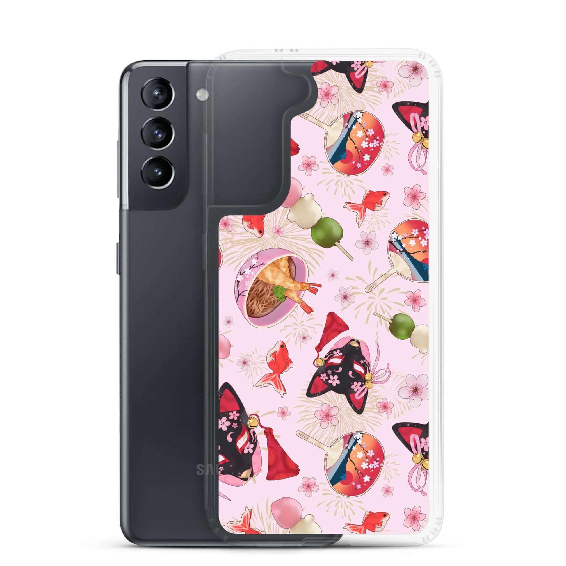 Protect your Samsung with the vibrant Matsuri Samsung® Clear Case, perfect for summer festivals and style.