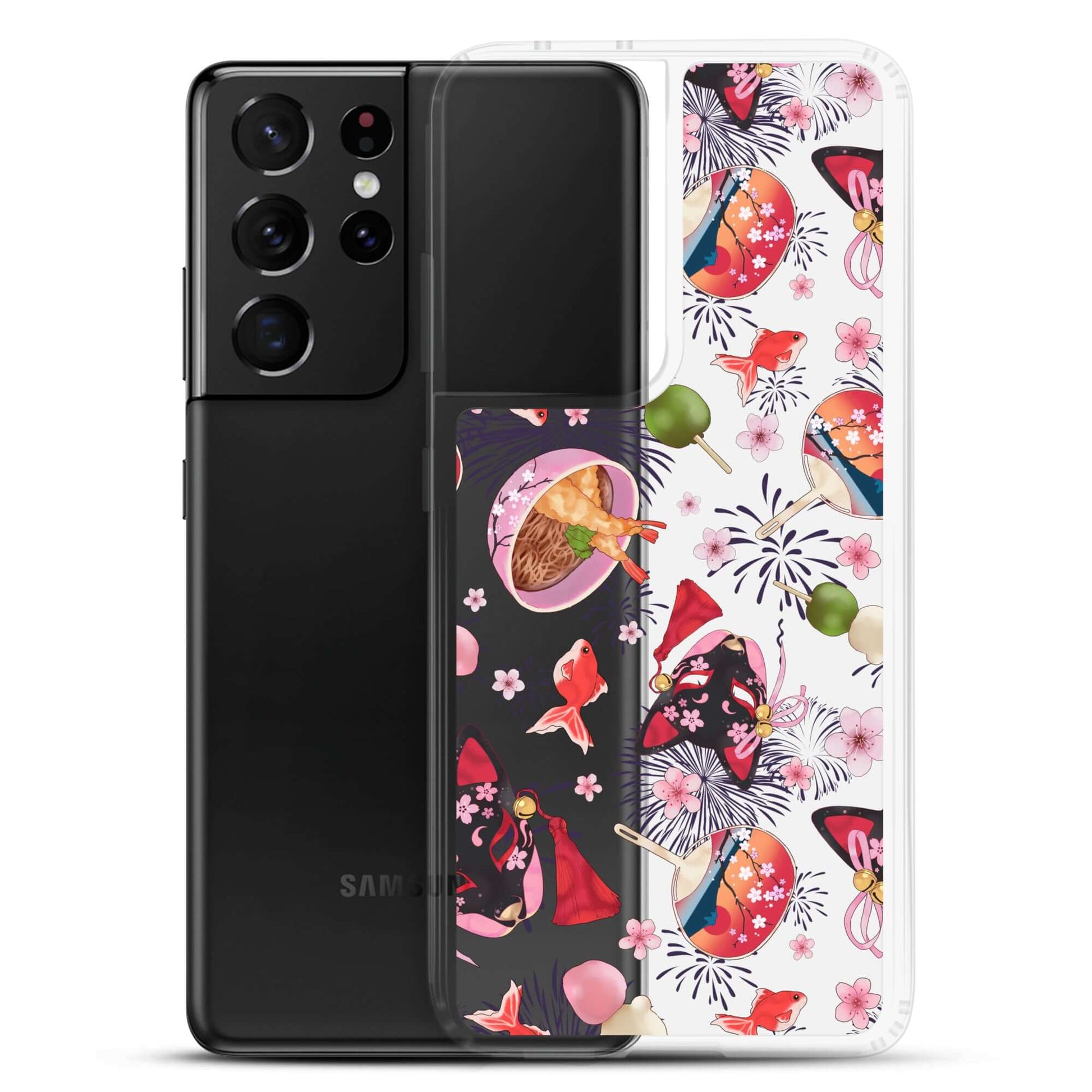 Protect your phone in style with the Matsuri Samsung® Clear Case, perfect for summer festivals and daily use.