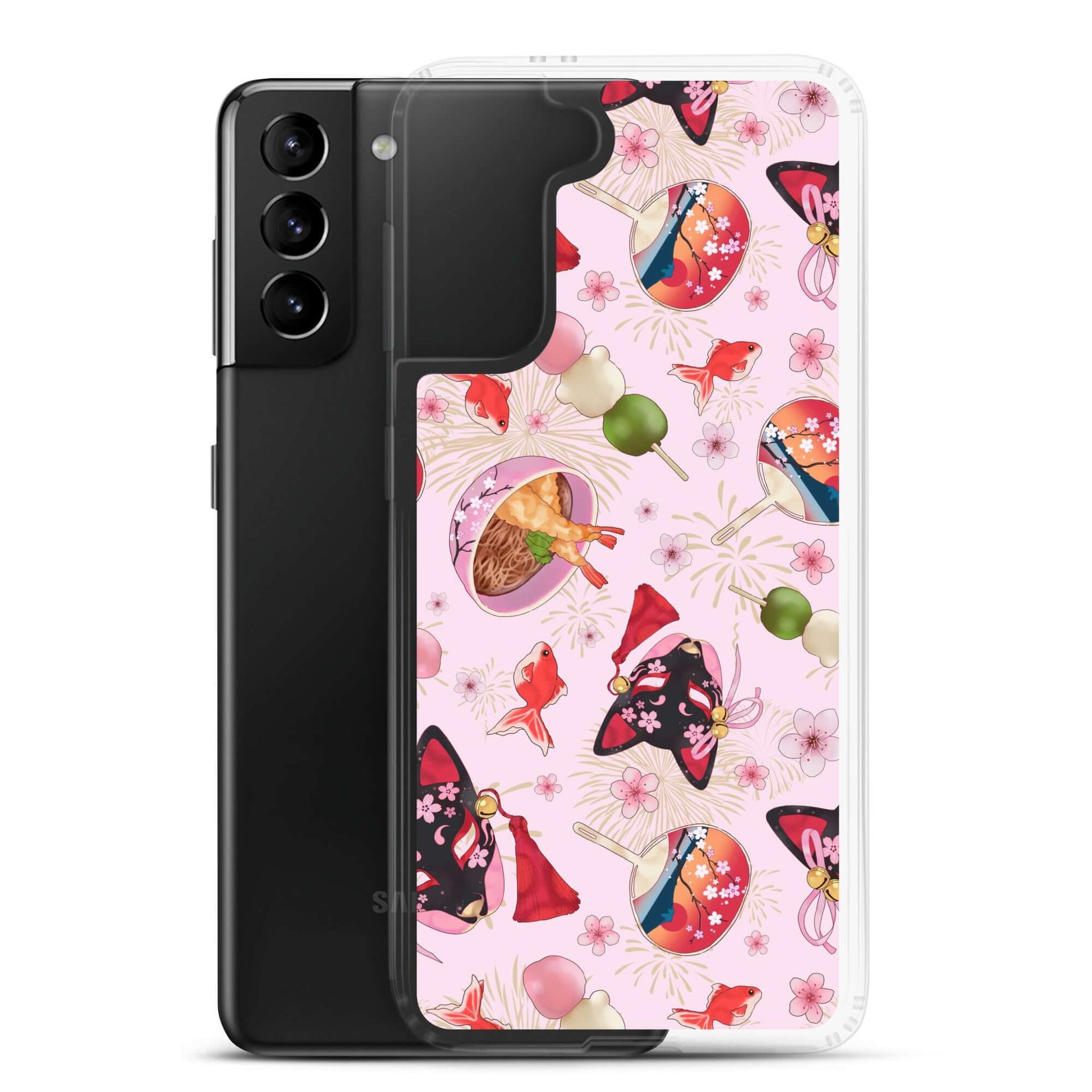 Matsuri Samsung® Clear Case showcases vibrant festival designs, offering stylish protection for your Samsung phone.