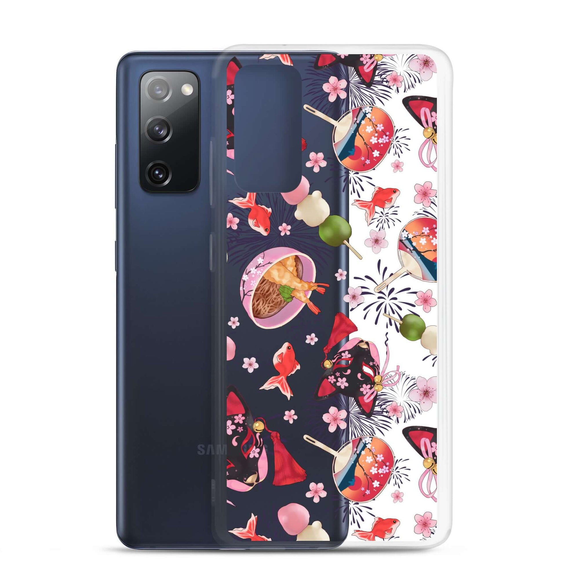 Protect your phone in style with the Matsuri Samsung® Clear Case, featuring vibrant festival designs for summer fun.