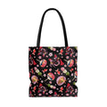 Stylish Matsuri Tote Bag (Black) features vibrant festival patterns, perfect for gym or beach outings.
