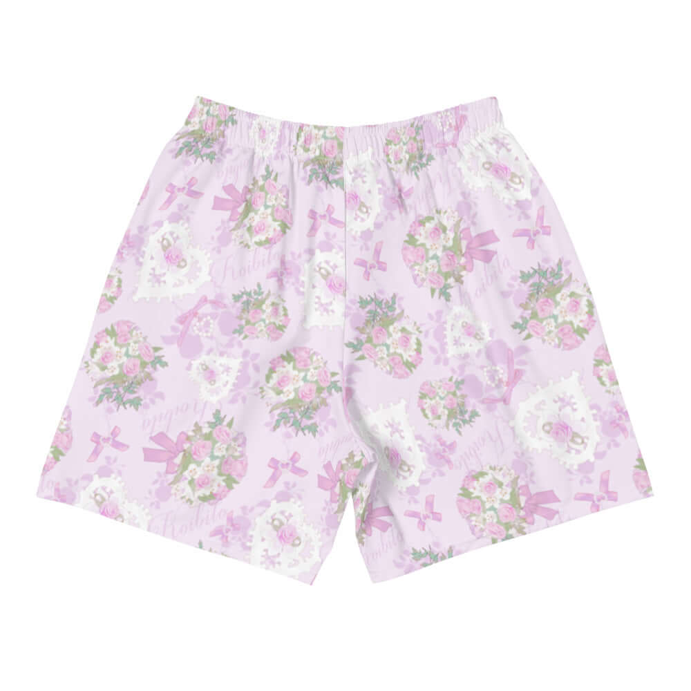Stylish Men's Anniversary Athletic Shorts in floral print, perfect for running, swimming, and weightlifting activities.