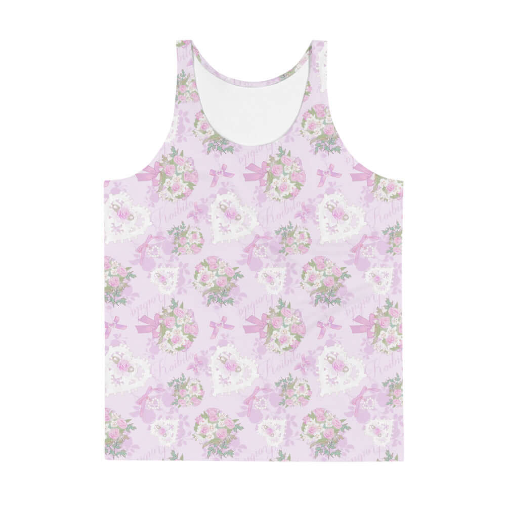 Vibrant Men's Anniversary Tank Top featuring floral patterns, soft material, and a relaxed fit for ultimate comfort.