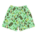 Men's Choco Mint Athletic Shorts feature a fun minty design, perfect for workouts or casual outings.