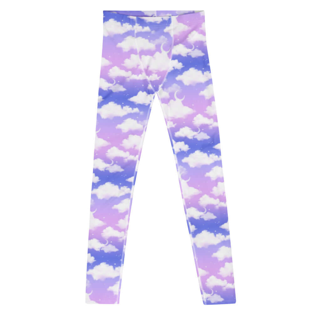 Men's Cloudy Sky Leggings in soft, stretchy fabric, perfect for workouts and everyday wear. Ideal for active lifestyles.