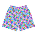 Men's Enchanted Rose Athletic Shorts feature a vibrant floral design, perfect for workouts or casual outings.