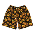 Men's Enchanted Rose Athletic Shorts feature a vibrant floral design, perfect for workouts and casual wear.