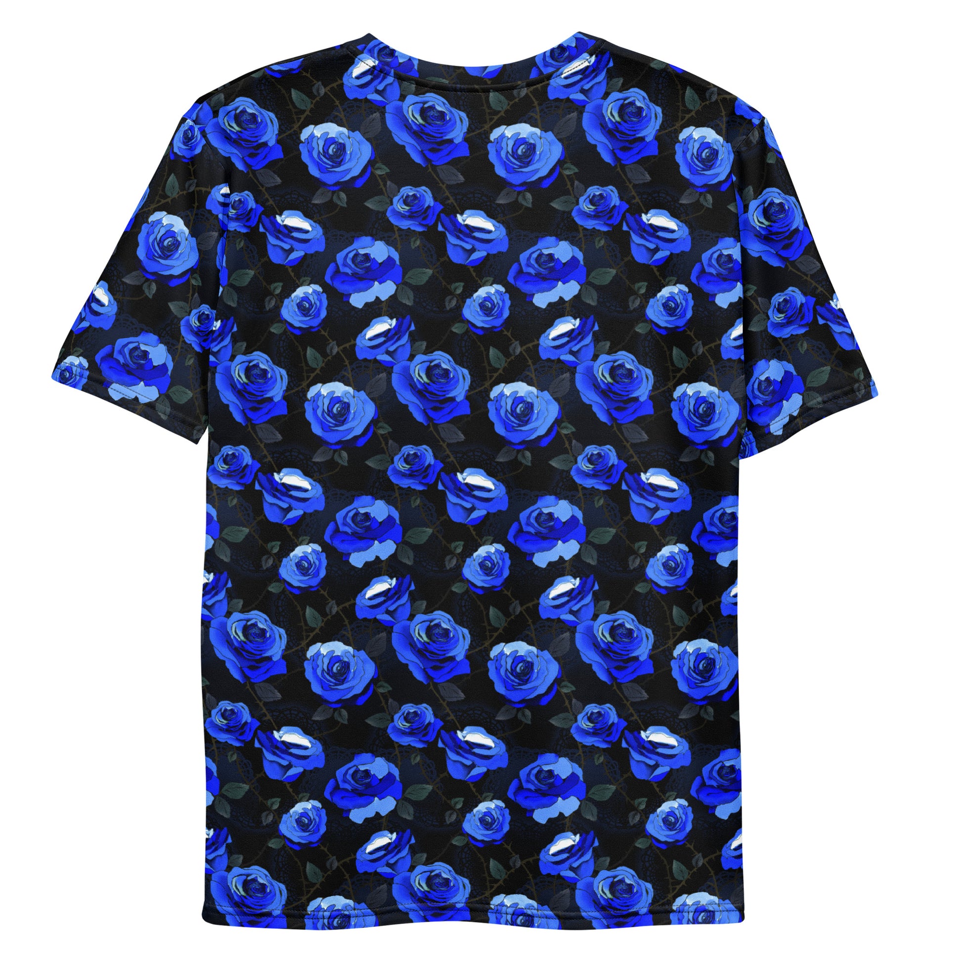 Stylish Men's Enchanted Rose T-shirt featuring a vibrant floral pattern, perfect for any occasion or outfit.