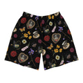 Men's Gothic Tea Time Athletic Shorts feature vibrant floral patterns, perfect for any active lifestyle.