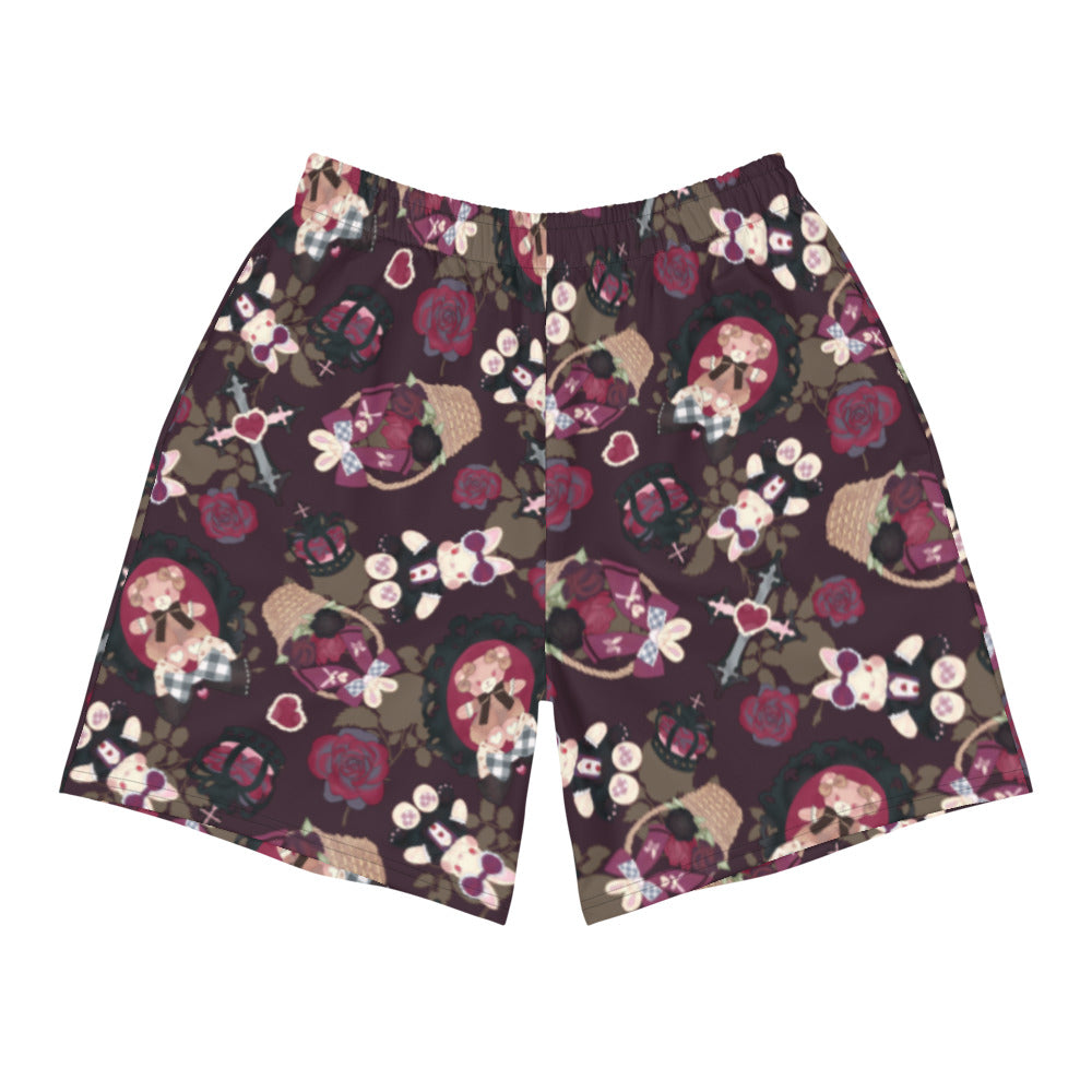 Men's Gothic Teddy Athletic Shorts feature a unique design, perfect for running or gym workouts with style and comfort.