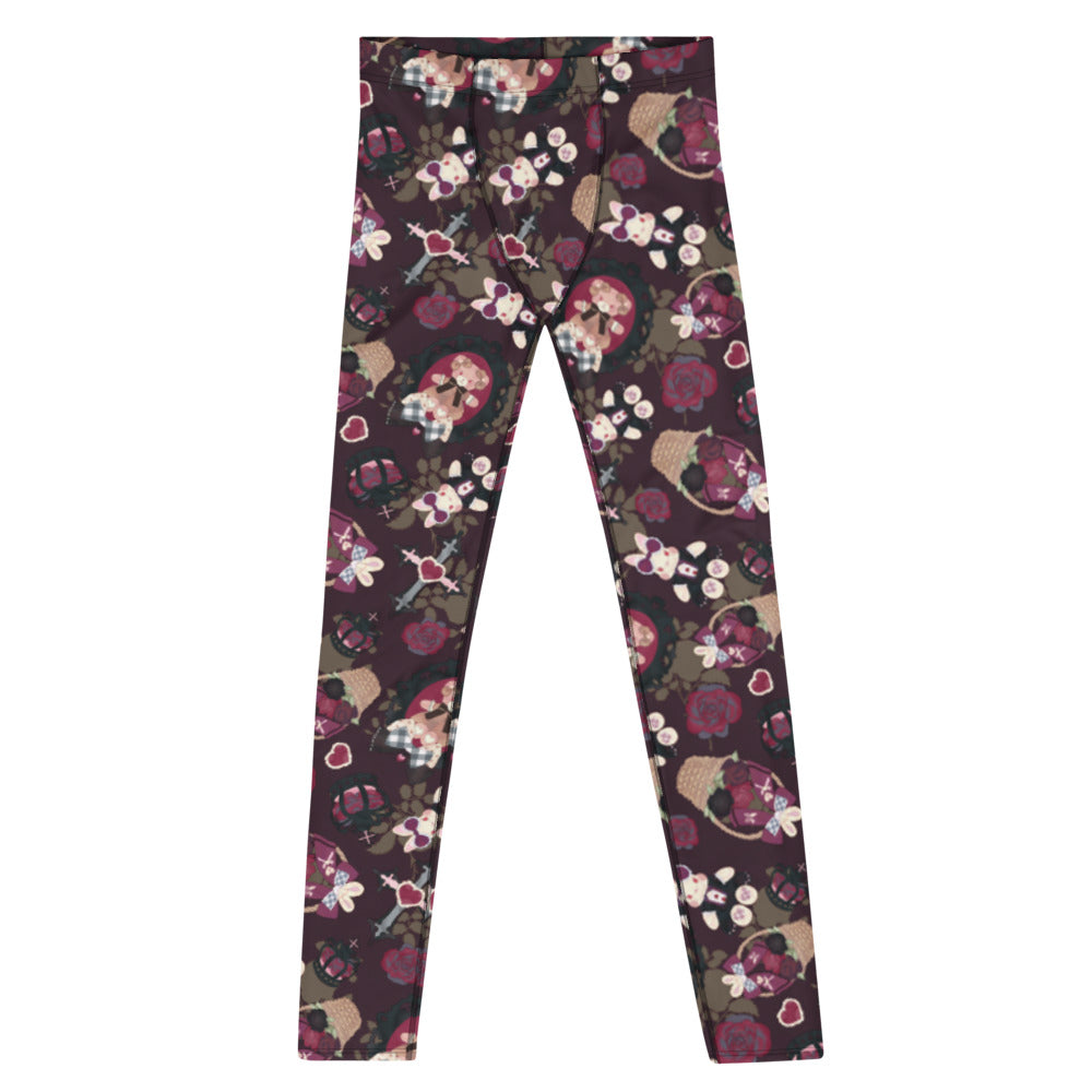 Soft and stretchy Men's Gothic Teddy Leggings, perfect for workouts or casual wear, ideal for active lifestyles.