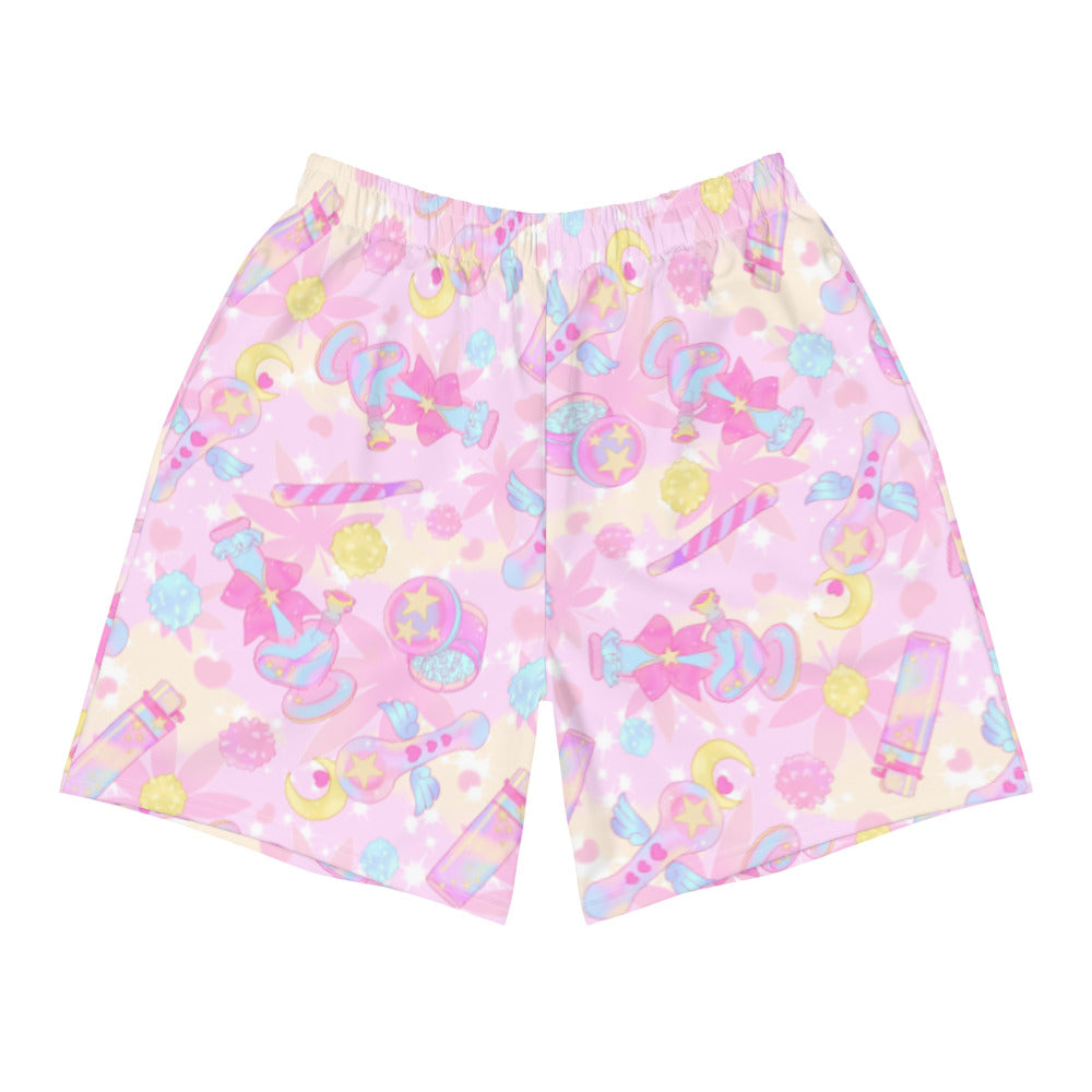 Men's Indica Magica Athletic Shorts feature a vibrant design, perfect for running or any active lifestyle.