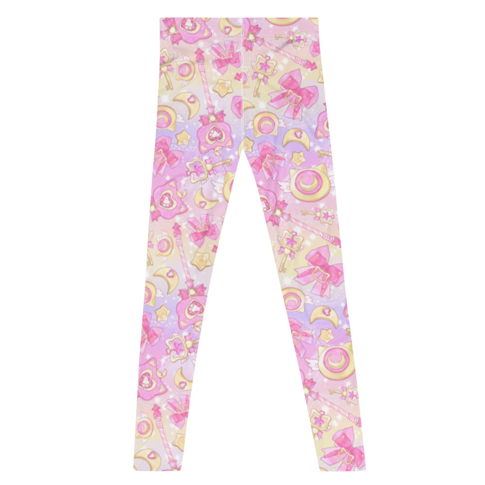 Stylish Men's Magical Girl Leggings featuring vibrant patterns, perfect for workouts or casual wear.