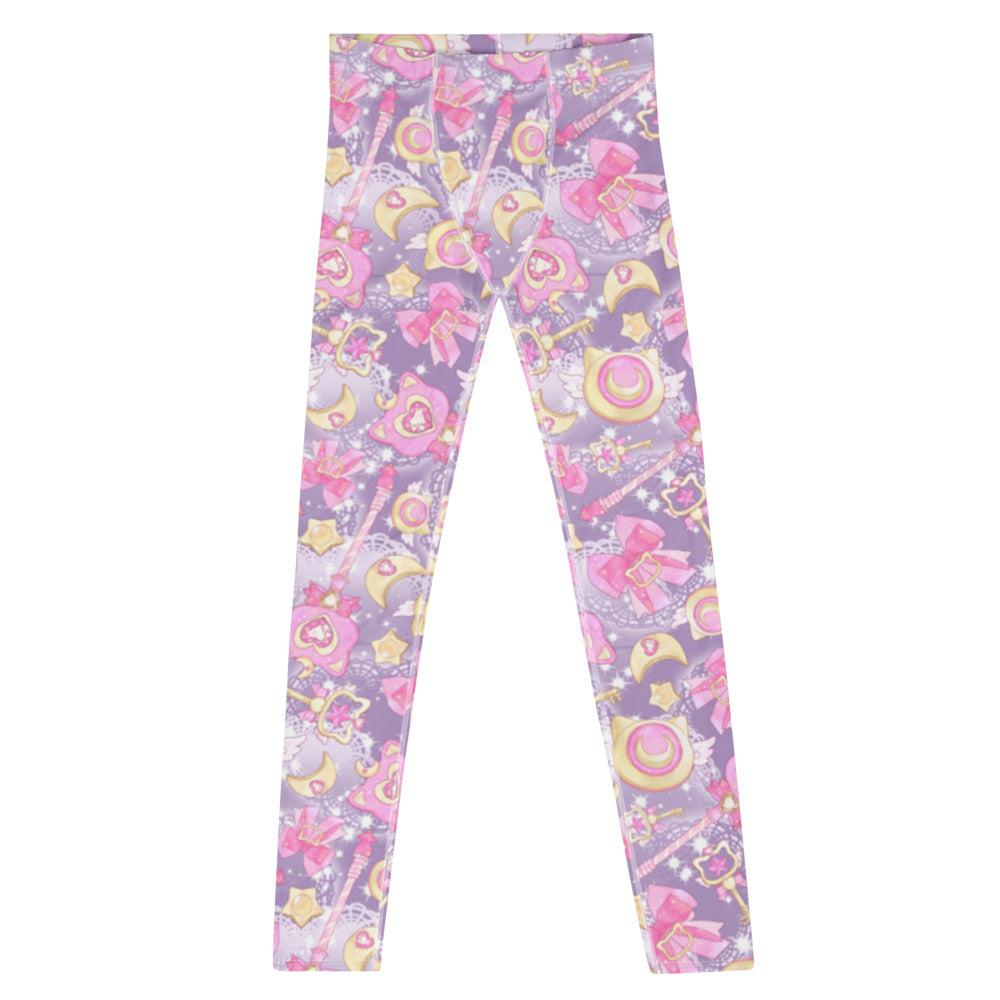 Stylish Men's Magical Girl Leggings with vibrant designs, perfect for active wear and workouts.