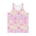 Vibrant Men's Magical Girl Tank Top featuring soft, stretchy material and a fabulous design perfect for summer outings.