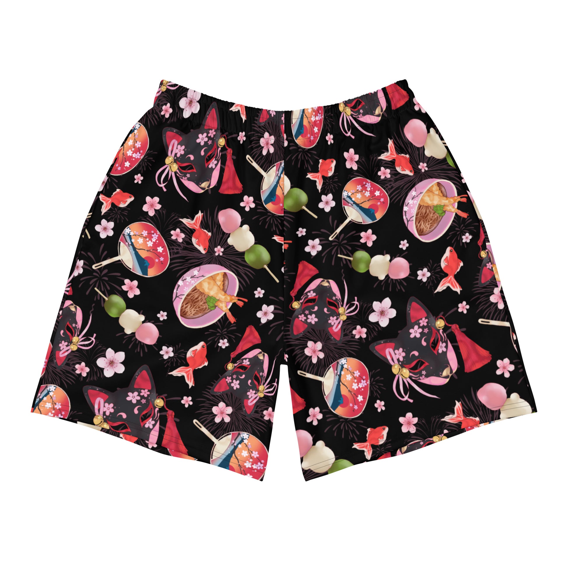 Men's Matsuri Athletic Shorts feature a vibrant design, ideal for running, swimming, or any active pursuit.