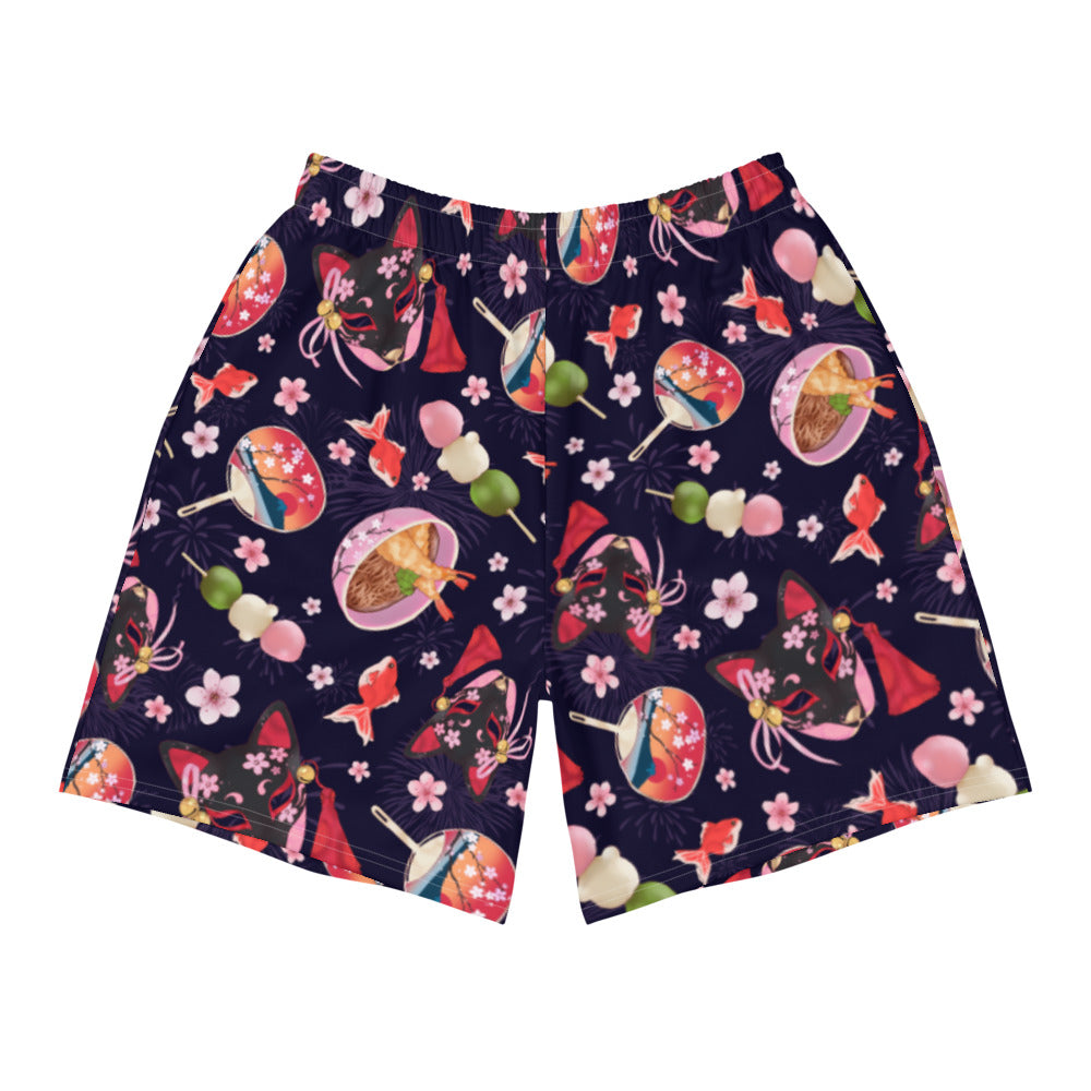 Men's Matsuri Athletic Shorts feature a vibrant design, perfect for any activity from running to swimming.