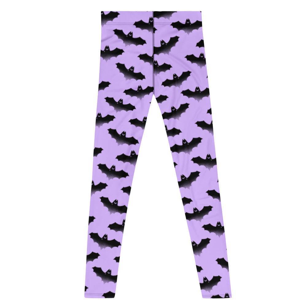 Shop the Men's Morrigan Leggings featuring a stylish bat print, perfect for workouts and daily wear.