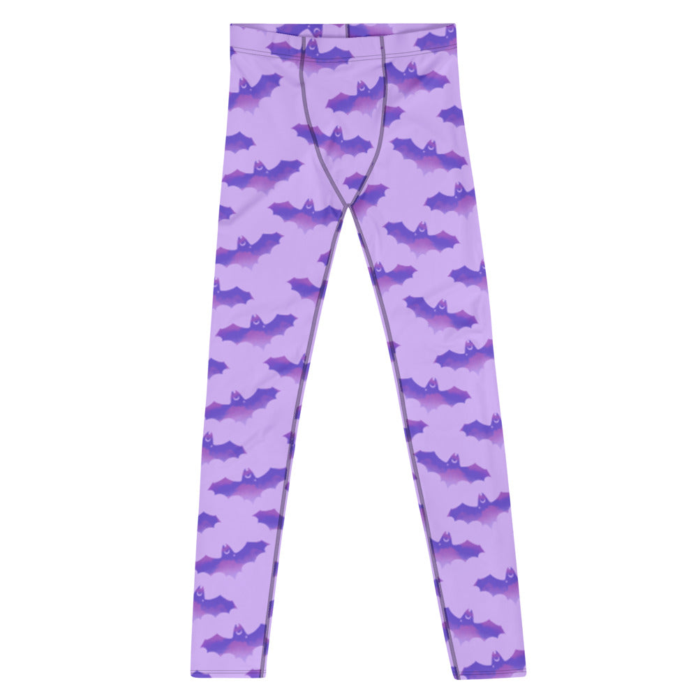Men's Morrigan Leggings feature a vibrant bat print, perfect for workouts or casual wear. Stay active in style!