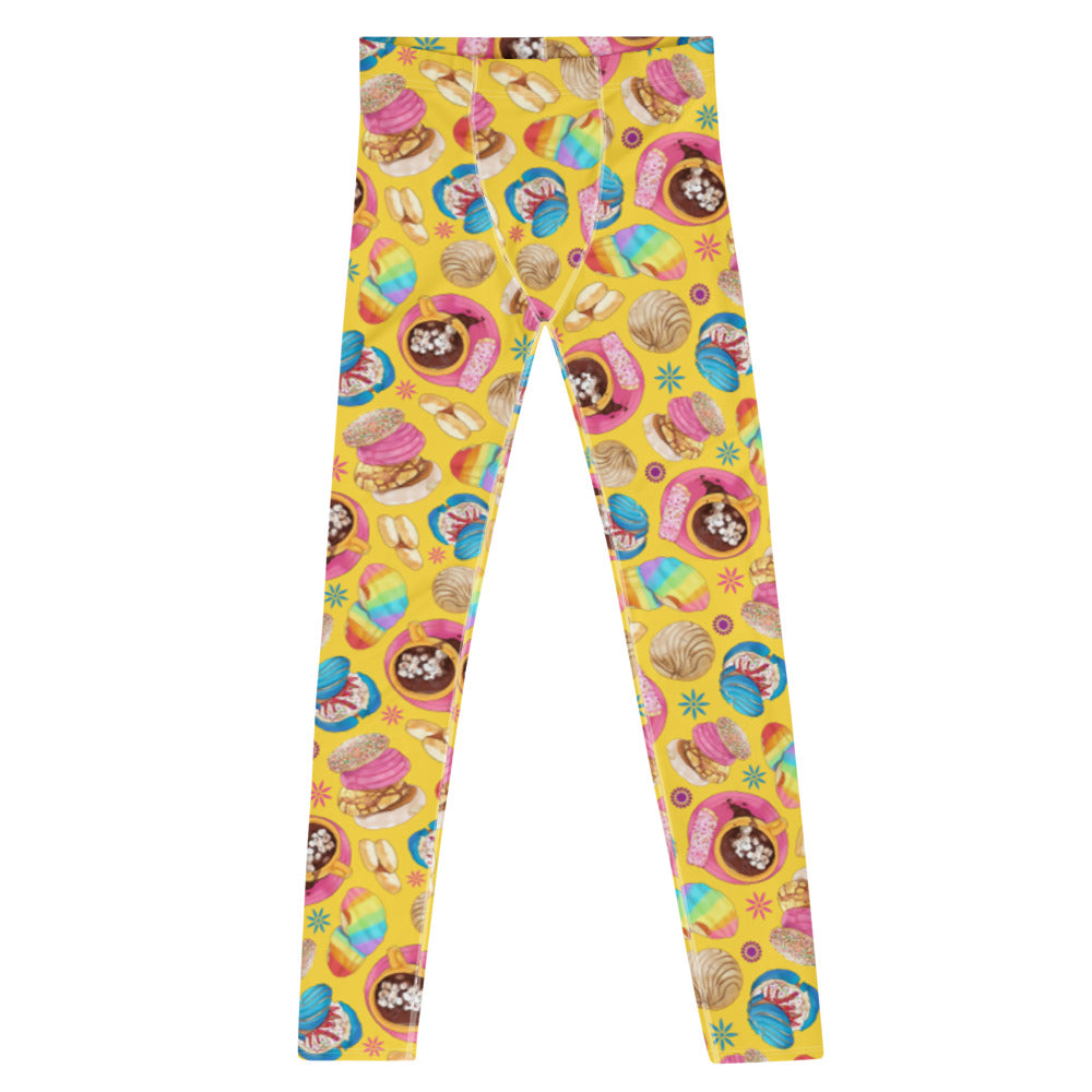 Shop the Men's Pan Dulce Leggings featuring vibrant designs for ultimate comfort and style during workouts.