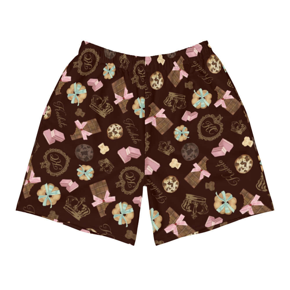 Men's Royal Cookie Athletic Shorts feature a playful design, perfect for running, swimming, or any activity.