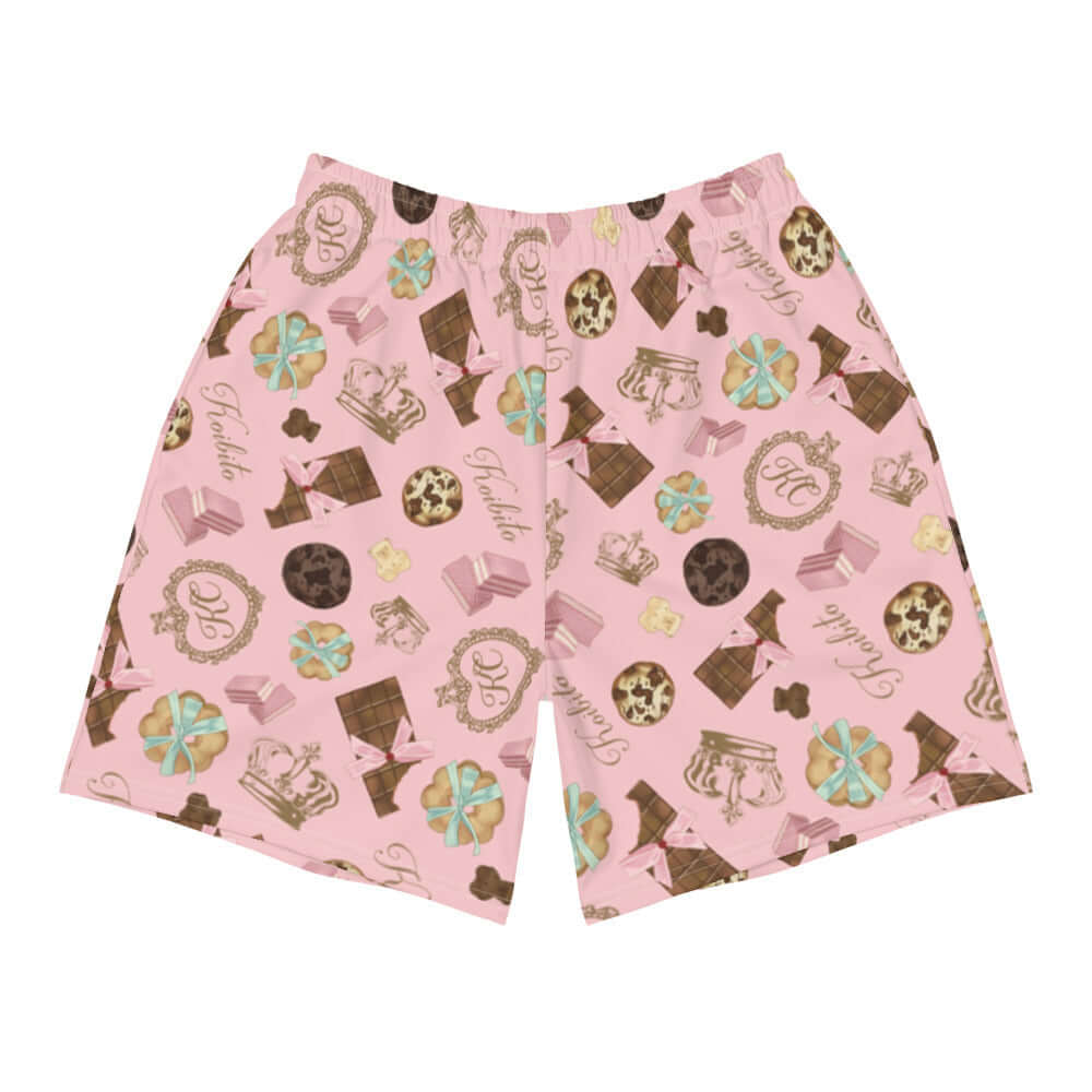 Men's Royal Cookie Athletic Shorts feature a fun cookie design, perfect for any workout or casual outing.