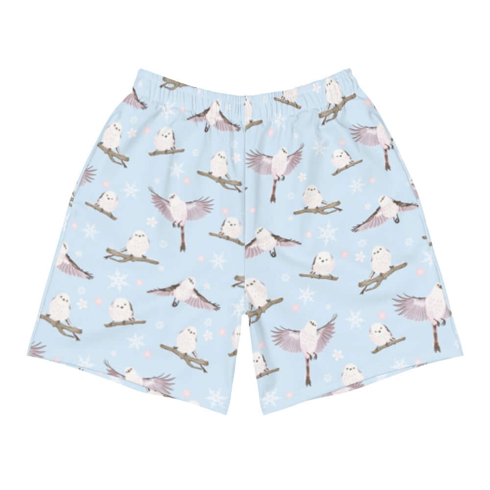 Men's Snow Bird Athletic Shorts feature a playful design, perfect for running, swimming, or lifting weights.
