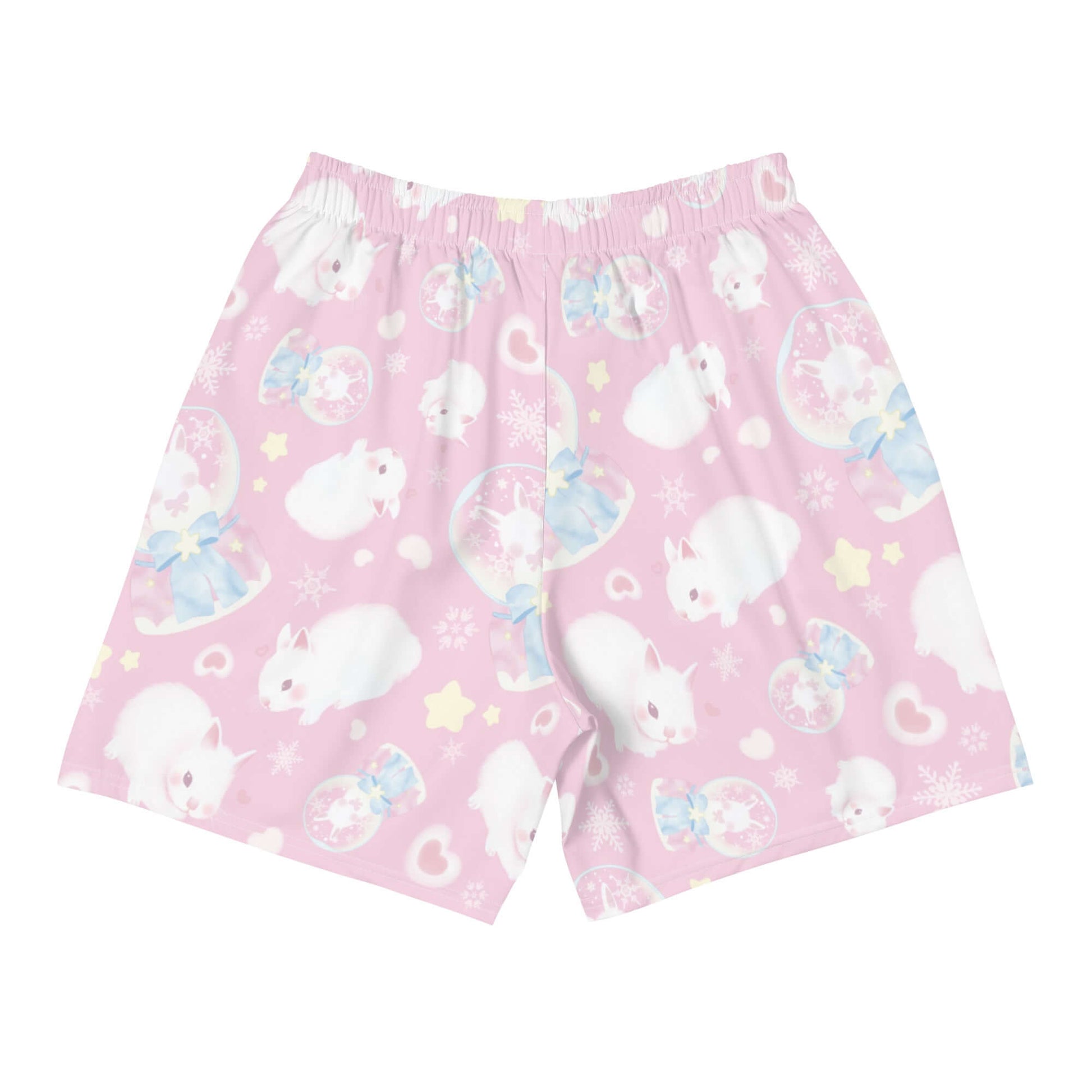 Men's Snow Bunny Athletic Shorts feature a playful bunny print, perfect for workouts and casual wear.
