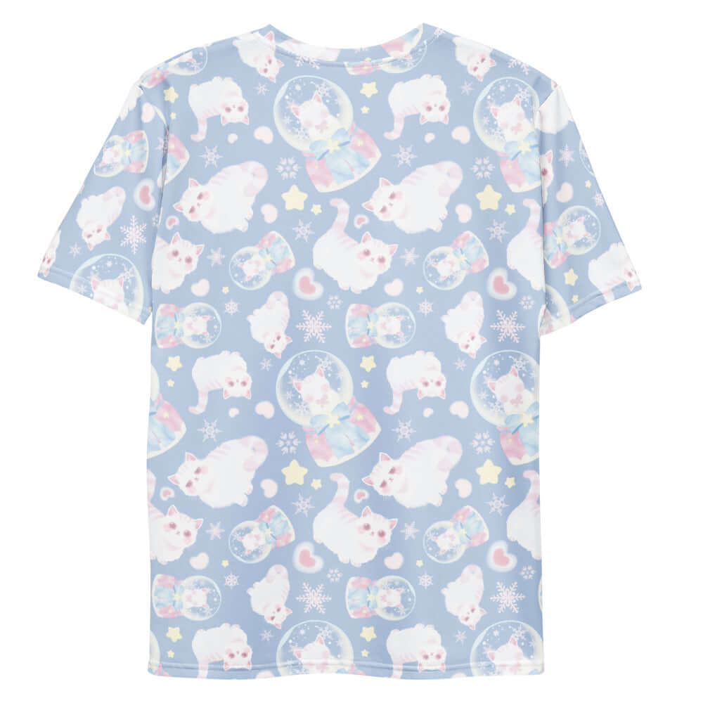 Cozy and stylish, the Men's Snow Kitten T-shirt features playful cat designs on a soft, stretchy fabric.