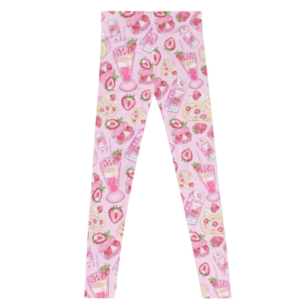 Bright and fun Men's Strawberry Leggings perfect for any activity, featuring a playful strawberry print for a stylish look.