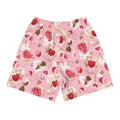 Men's Sugar Sweetheart Athletic Shorts feature a fun design, perfect for running, swimming, or any active lifestyle.