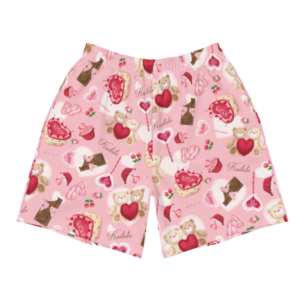 Men's Sugar Sweetheart Athletic Shorts feature a fun, vibrant design perfect for any activity, ensuring comfort and style.