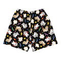 Men's Trick or Treaters Athletic Shorts feature a fun dog print, perfect for workouts or casual wear with style.