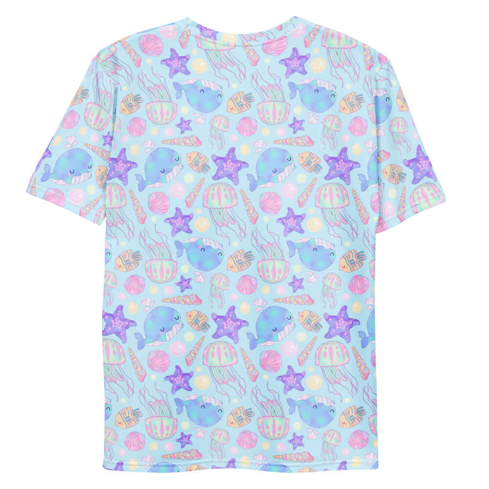 Colorful Men's Under the Sea T-shirt featuring playful marine life, perfect for a stylish summer look.