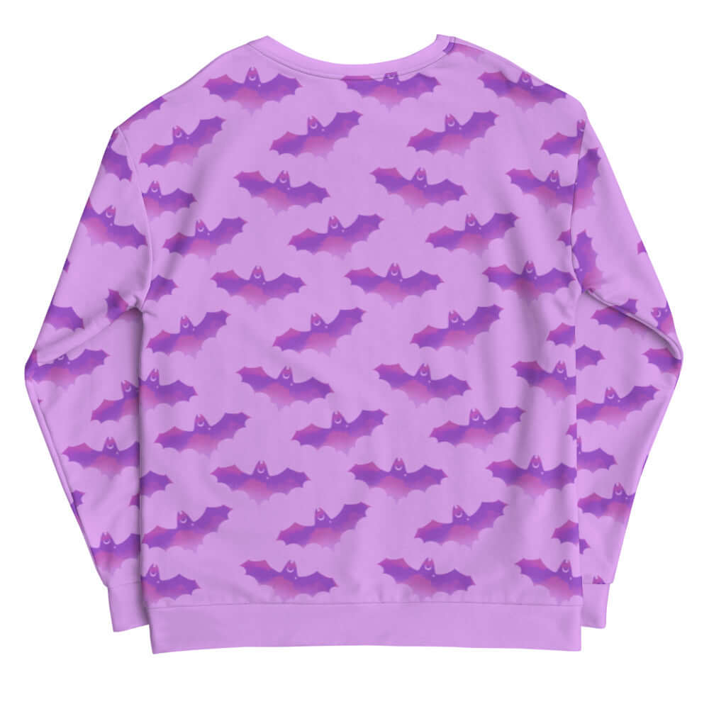 Cozy Aensland Sweatshirt featuring a playful bat design, perfect for any night out or casual day.